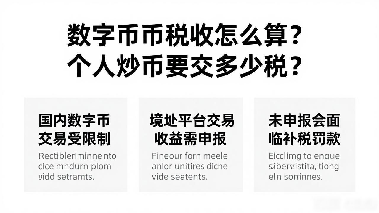 数字货币税收怎么算？个人炒币要交多少税？