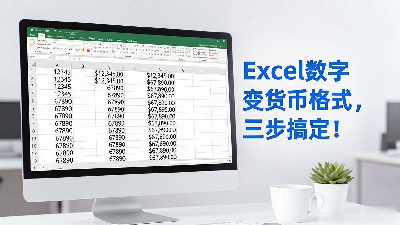 Excel数字变货币格式，三步搞定！