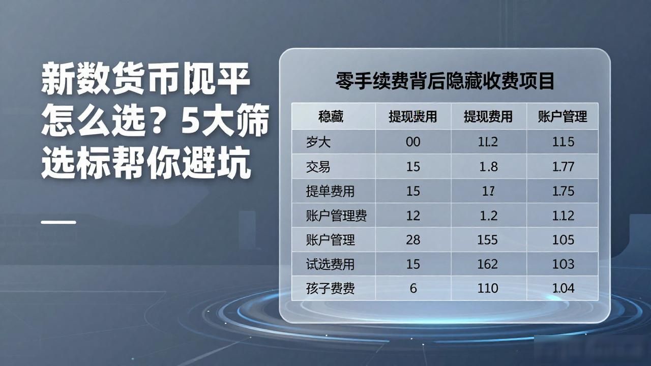 新数字货币交易平台怎么选？5大筛选标准帮你避坑