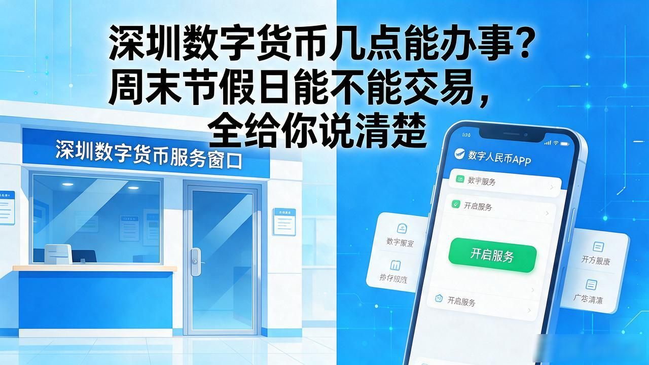 深圳数字货币几点能办事？周末节假日能不能交易，全给你说清楚