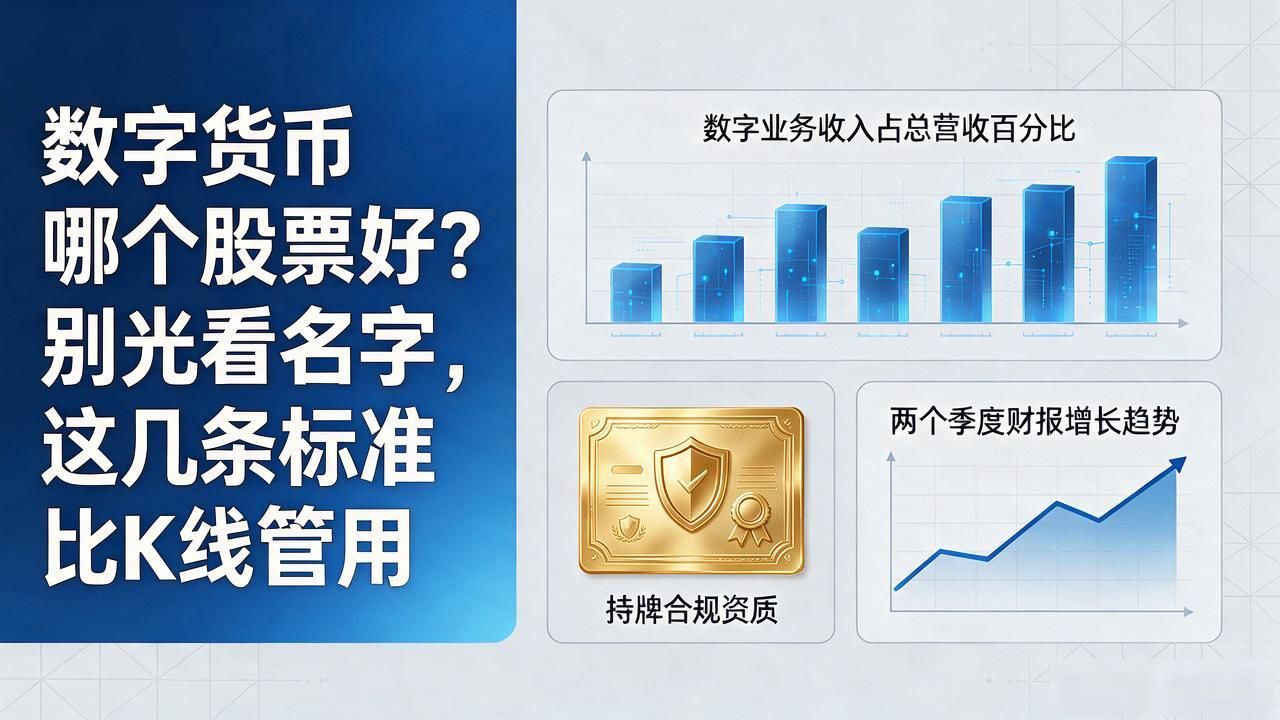 数字货币哪个股票好？别光看名字，这几条标准比K线管用