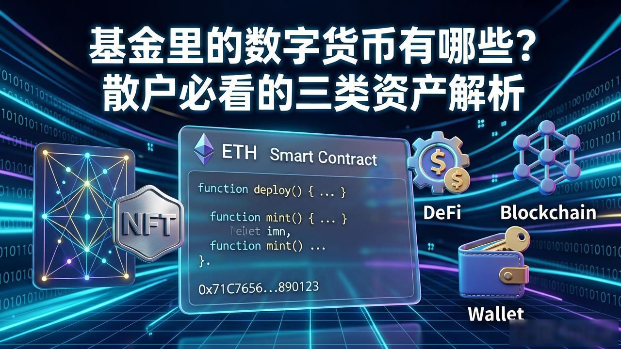 基金里的数字货币有哪些？散户必看的三类资产解析