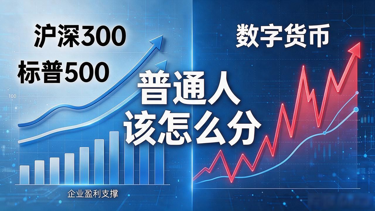 数字货币、股票和股指，普通人到底该怎么分？