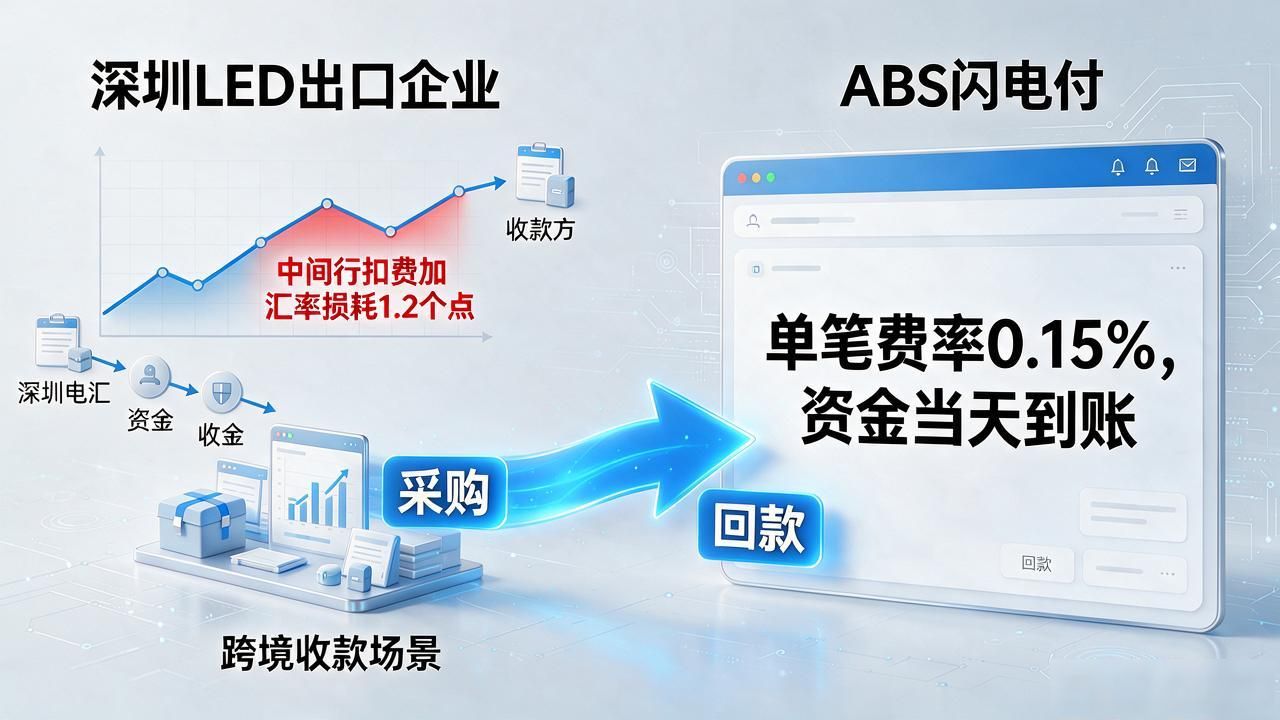 abs数字货币闪电付靠谱吗？中小企业跨境收款实测与费率对比