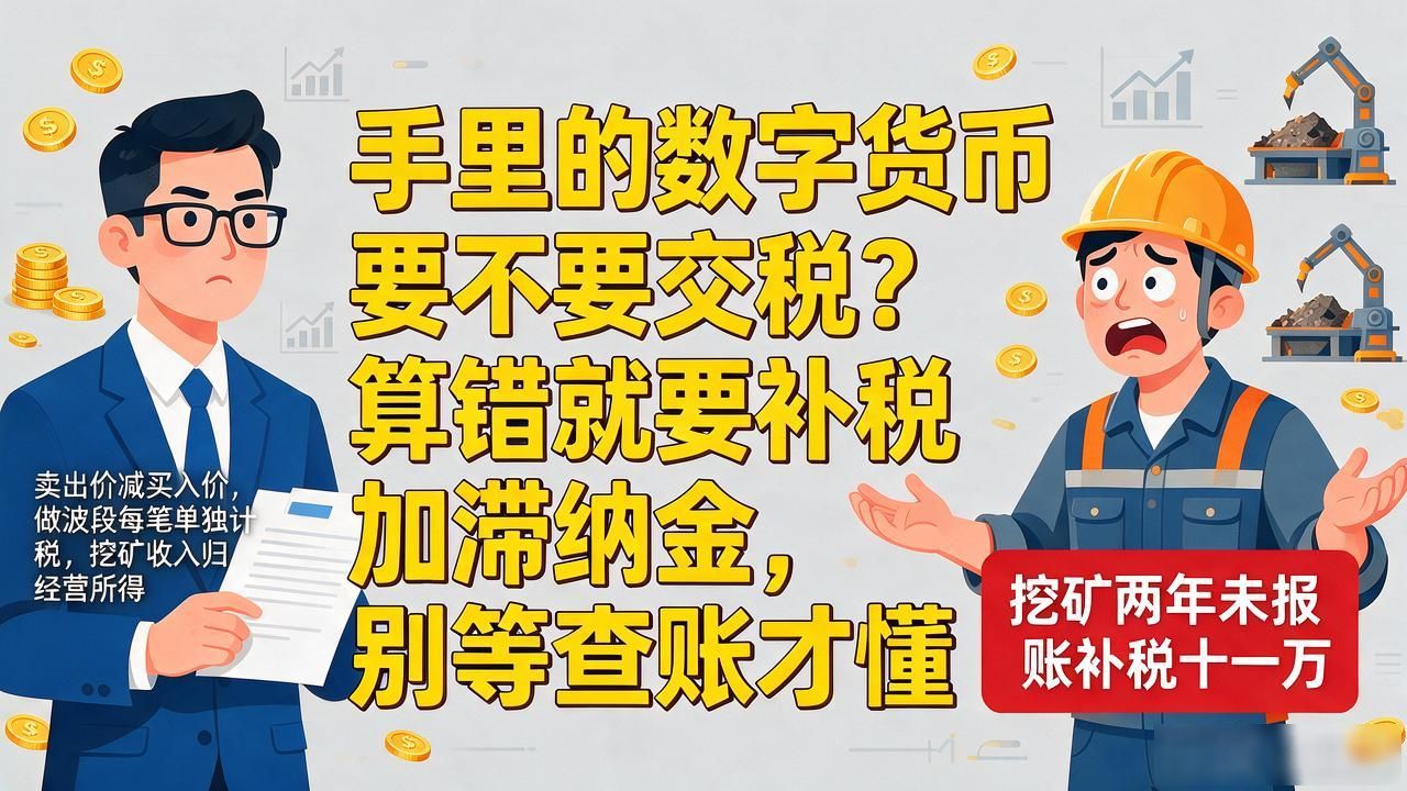 手里的数字货币要不要交税？算错就要补税加滞纳金，别等查账才懂
